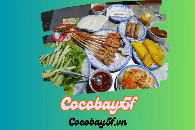 Quán bánh ướt thịt nướng Hội An bên bờ sông Hoài